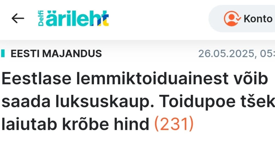 Mis toiduainega on tegu?